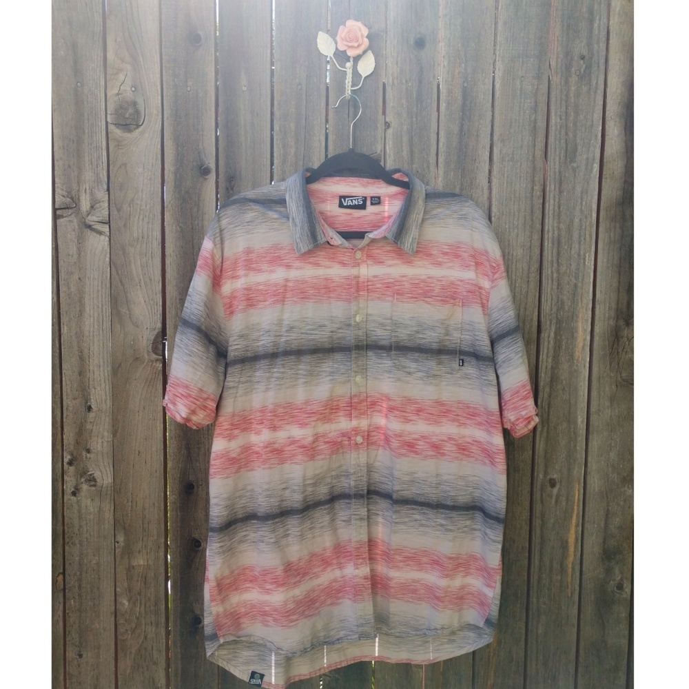 SOLD Vans Striped Men's Button Up Shirt